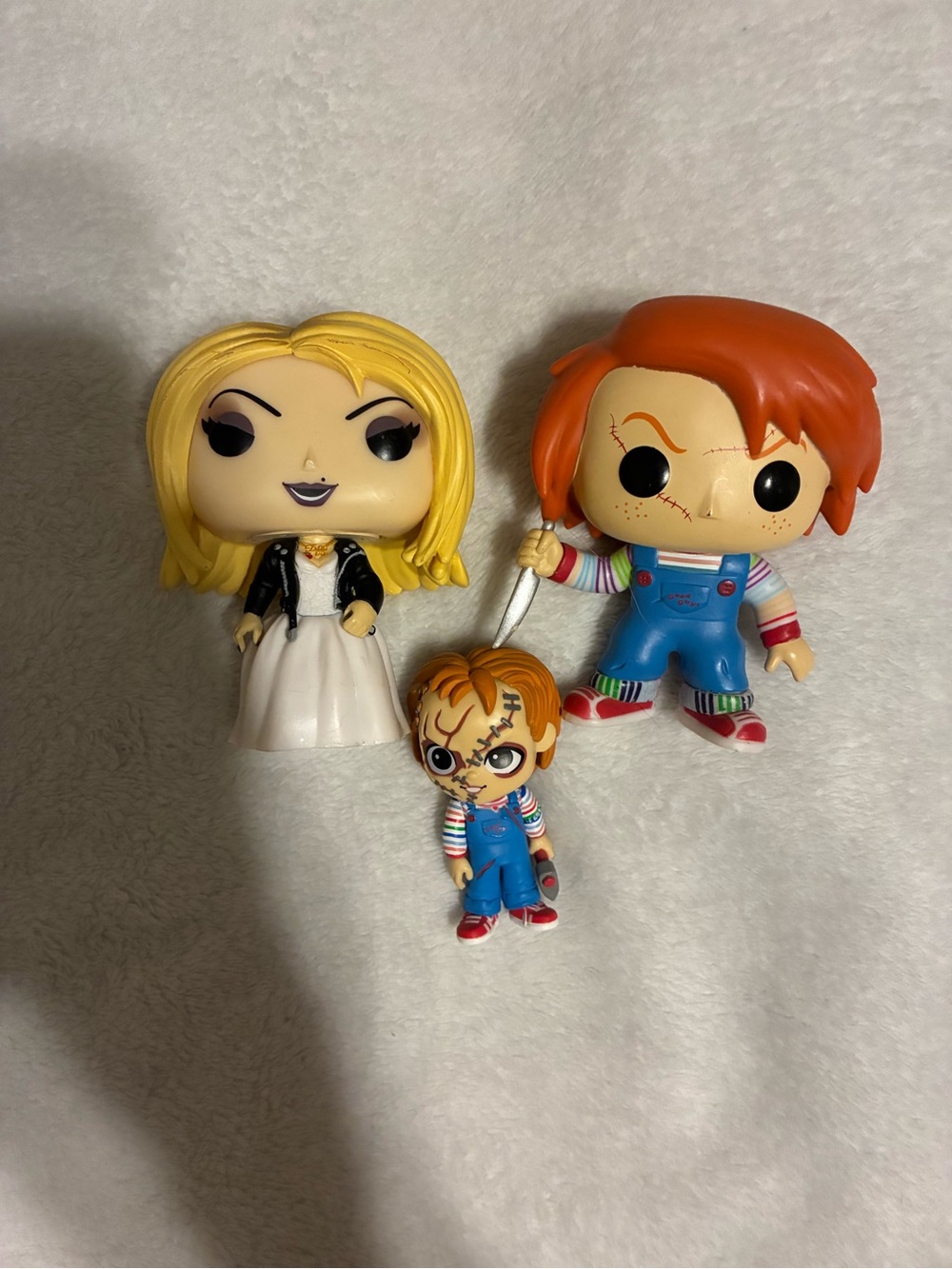 Funko Chucky & Tiffany Vinyl Figure Set - White, Yellow, Blue, Orange